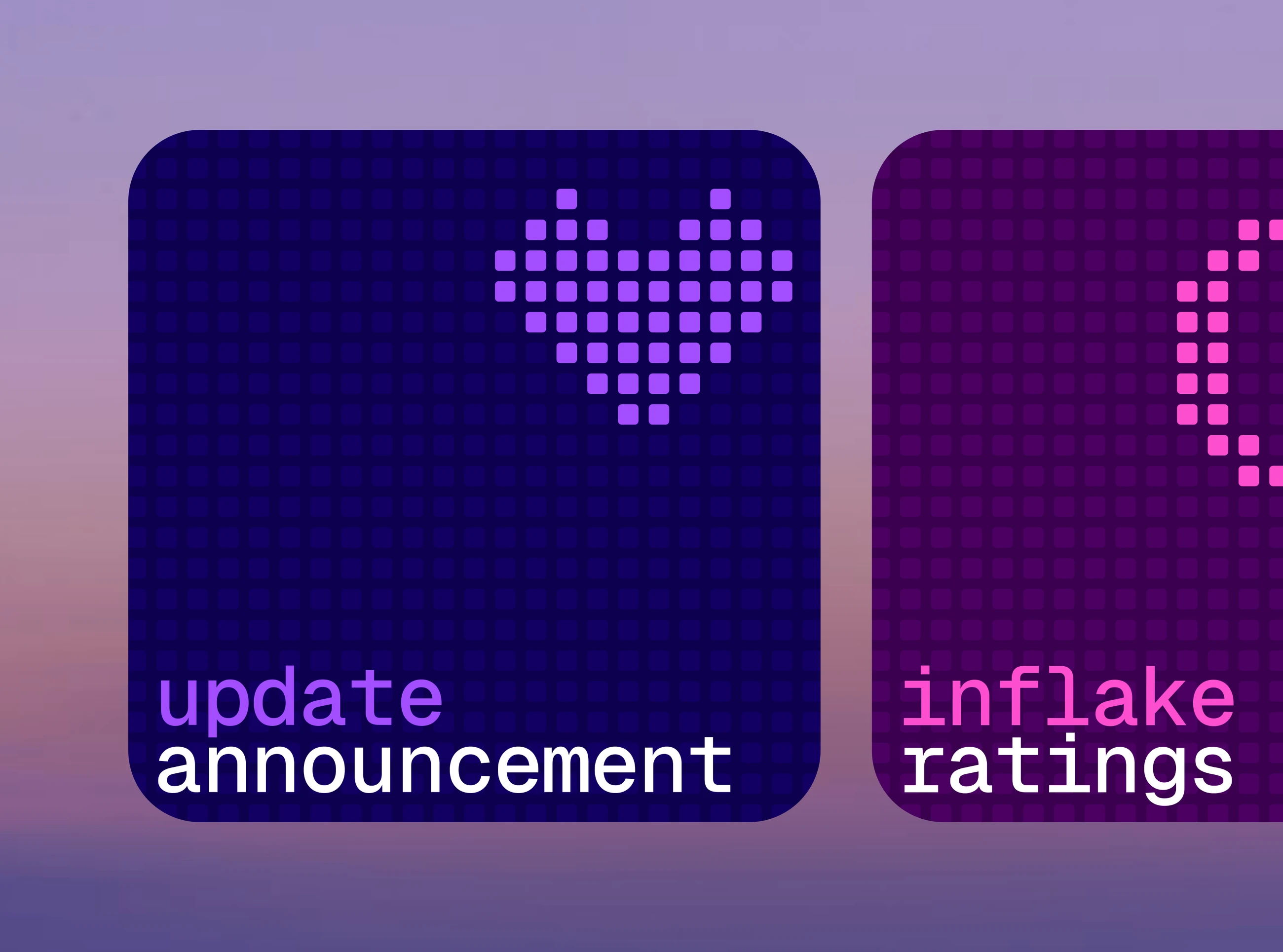 Inflake, визуалы анонсов и рейтингов
