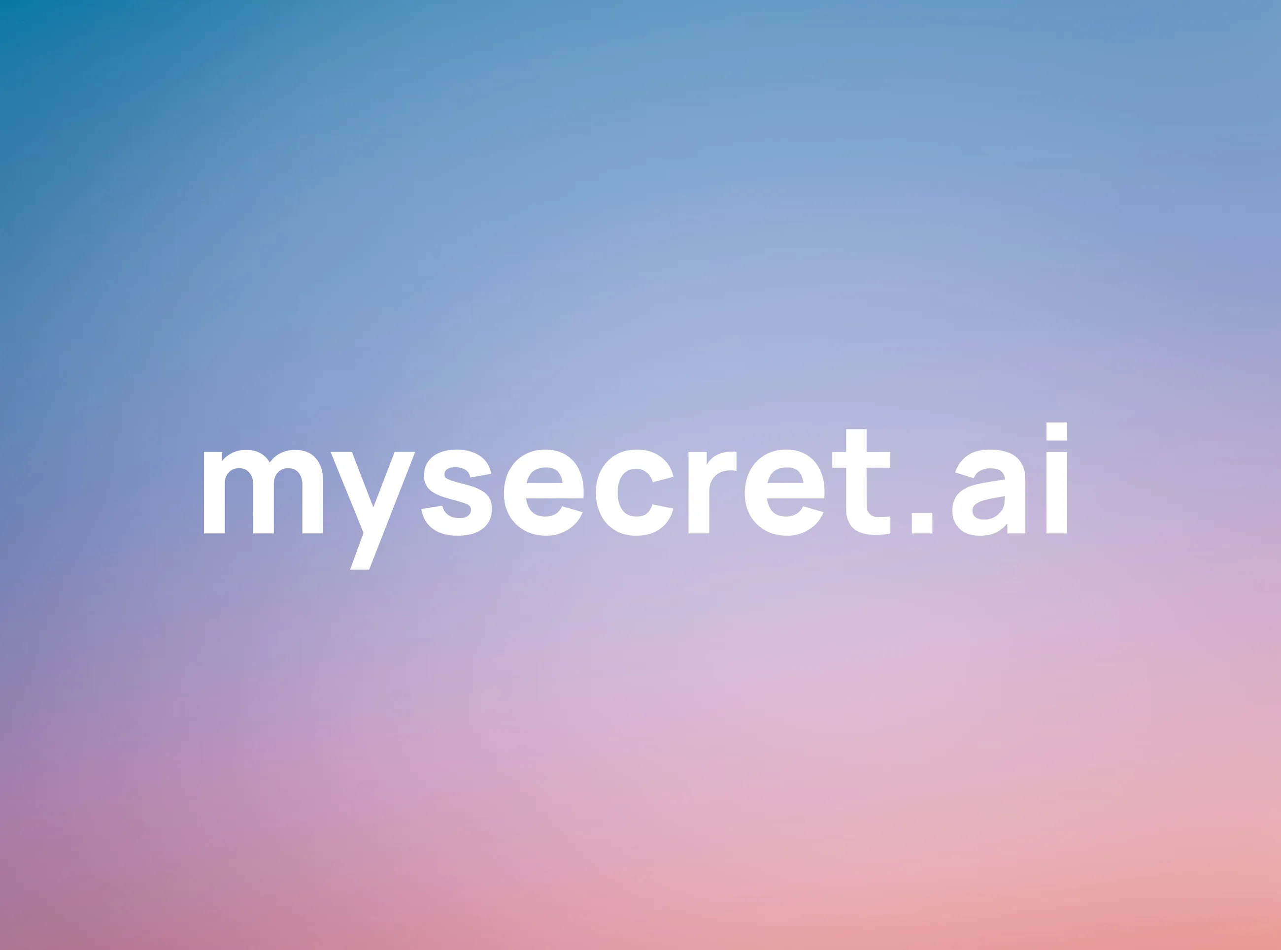 My Secret, логотип mysecret.ai на градиенте
