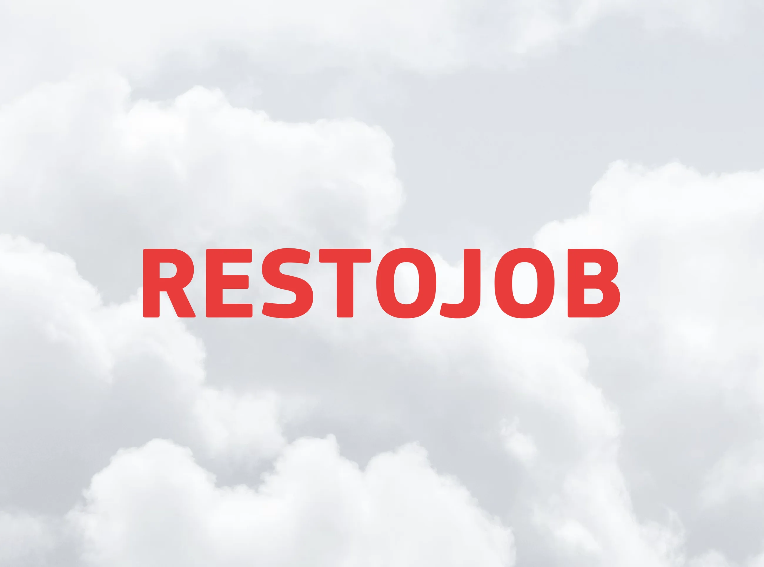 Restojob, логотип на облачном фоне